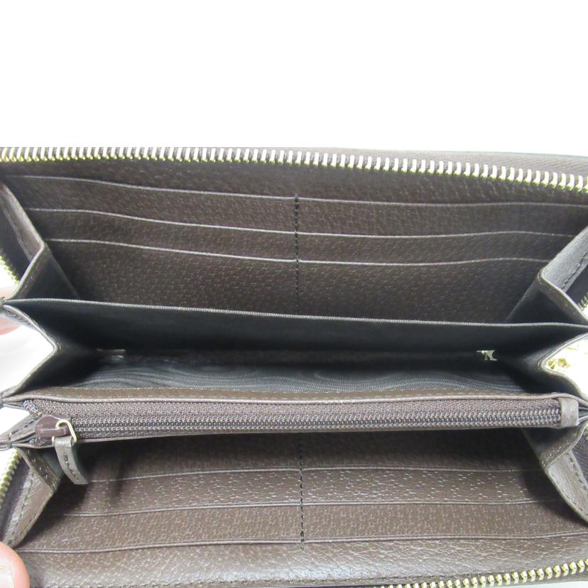 GUCCI/ラウンドファスナー長財布／オフディアGG/523154//525***/ABランク/63