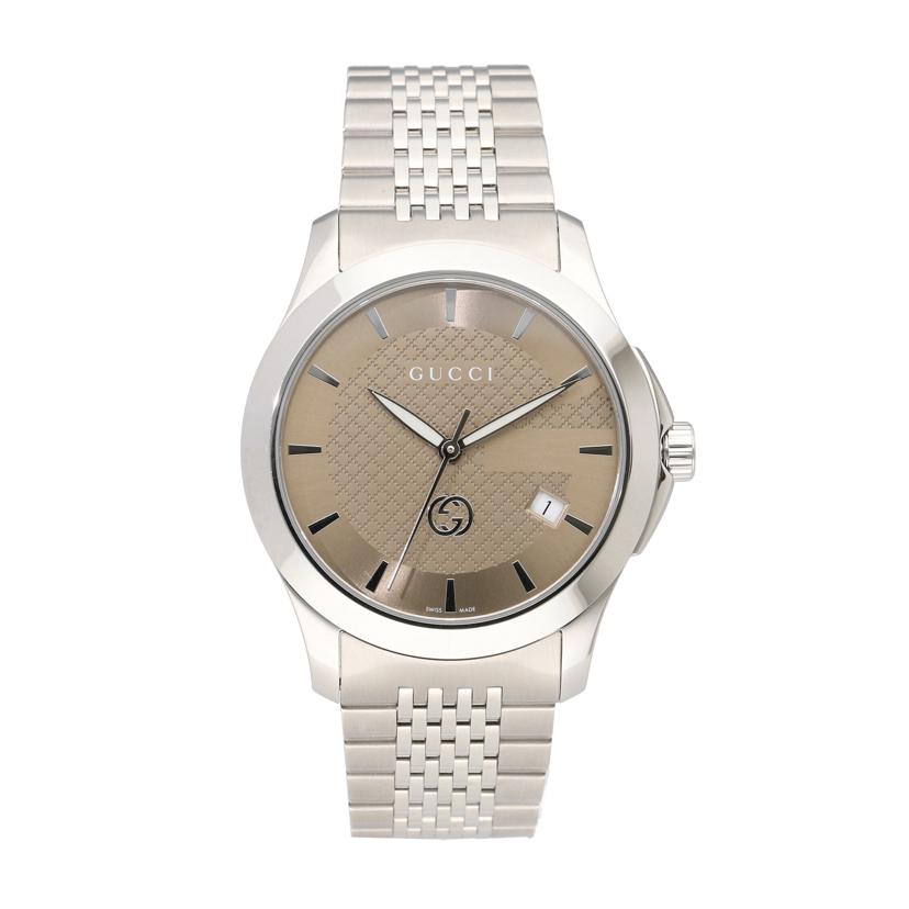 GUCCI グッチ/Gタイムレス・ブラウン／メンズ／クオーツ/126.4//175*****/Aランク/92