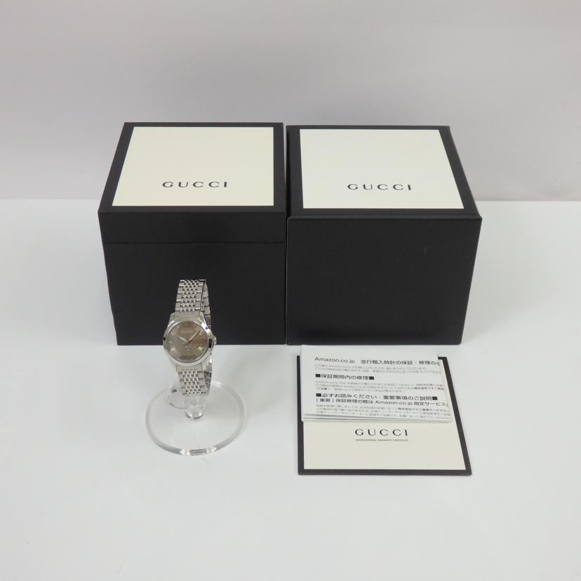 GUCCI グッチ/Gタイムレス・ブラウン/レディース/クオーツ/YA1265007//187*****/Aランク/25