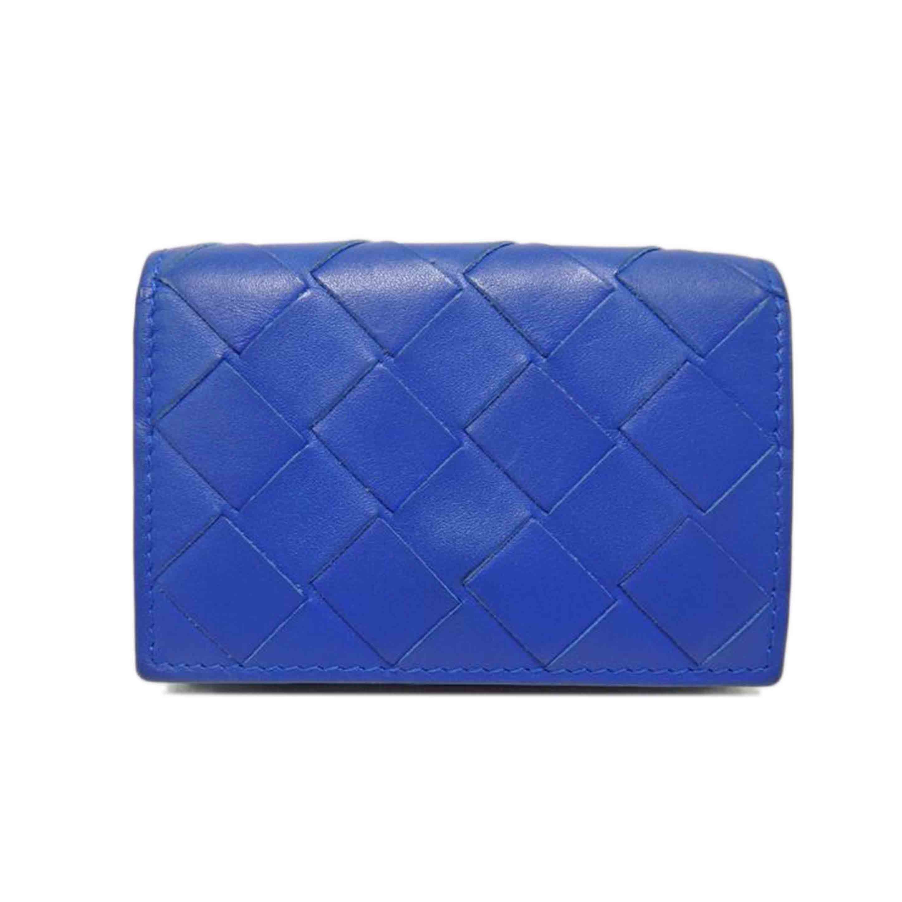 BOTTEGA　VENETA ボッテガヴェネタ/イントレチャート／3つ折り財布／青/P01715606L//ABランク/84