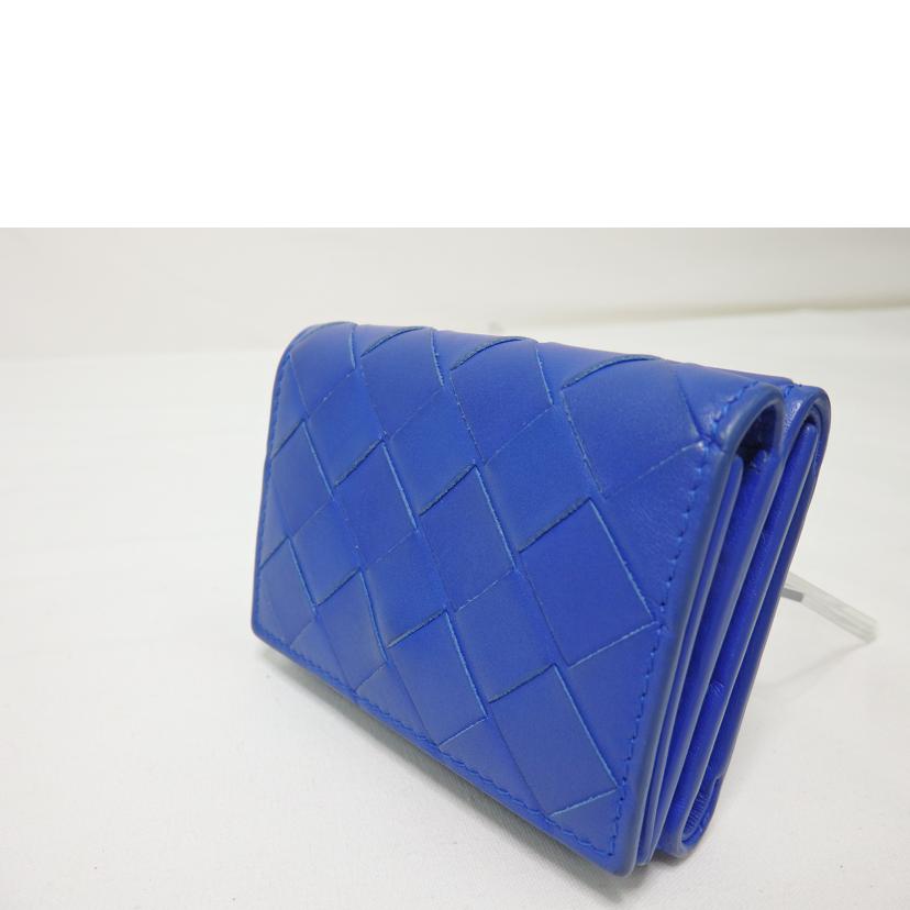BOTTEGA　VENETA ボッテガヴェネタ/イントレチャート／3つ折り財布／青/P01715606L//ABランク/84