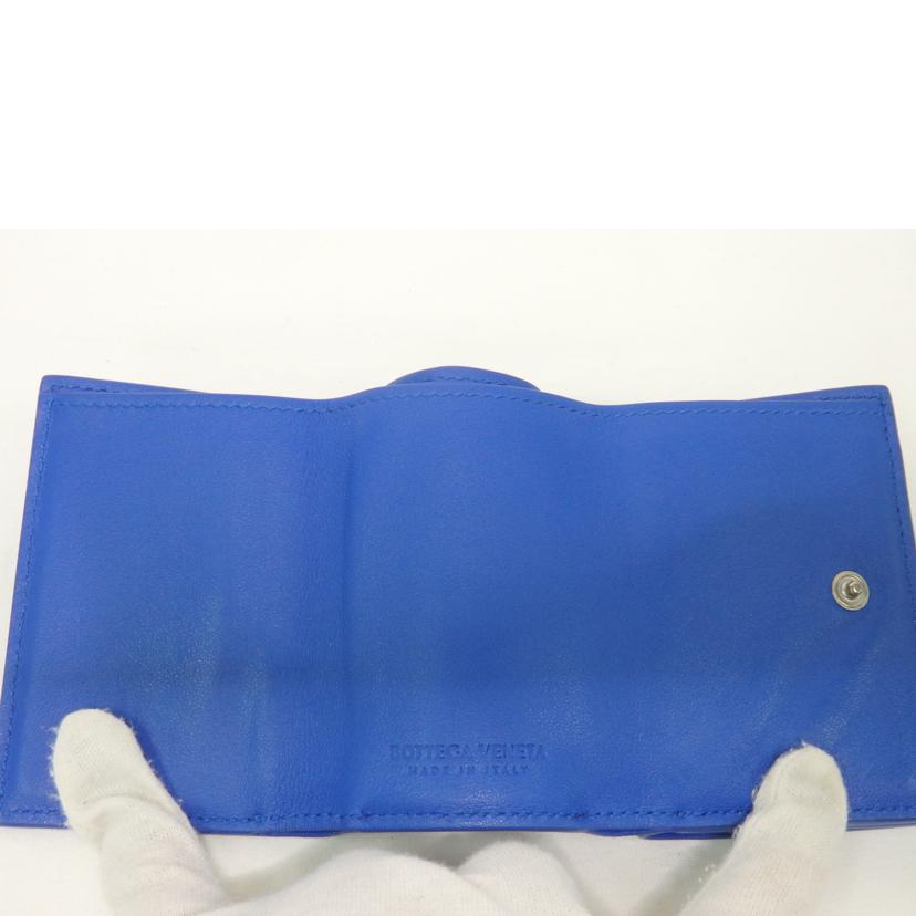 BOTTEGA　VENETA ボッテガヴェネタ/イントレチャート／3つ折り財布／青/P01715606L//ABランク/84