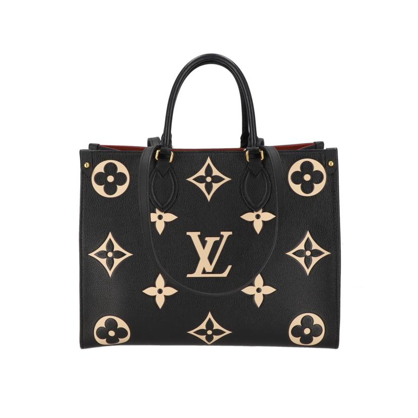 LOUIS　VUITTON ルイヴィトン/オンザゴーMM／　モノグラム・アンプラント／ブラック×ベージュ/M45495//FL0***/ABランク/91