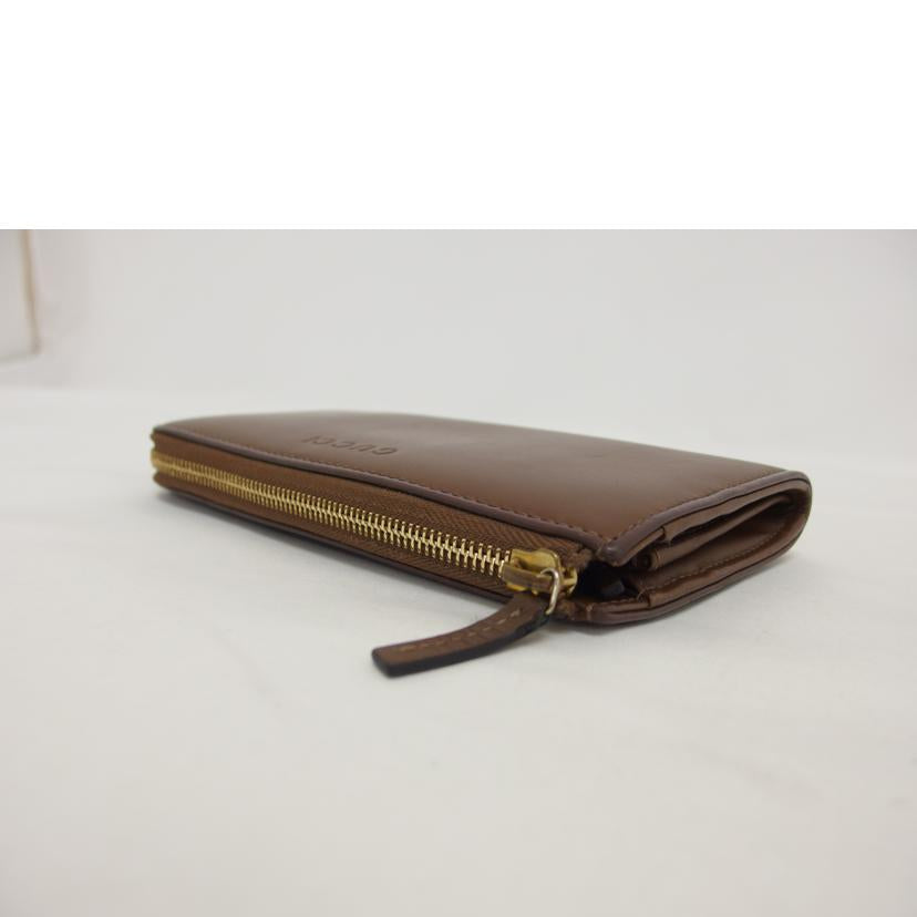GUCCI グッチ/L字ファスナー長財布／ブラウン/332747//525***/Bランク/04