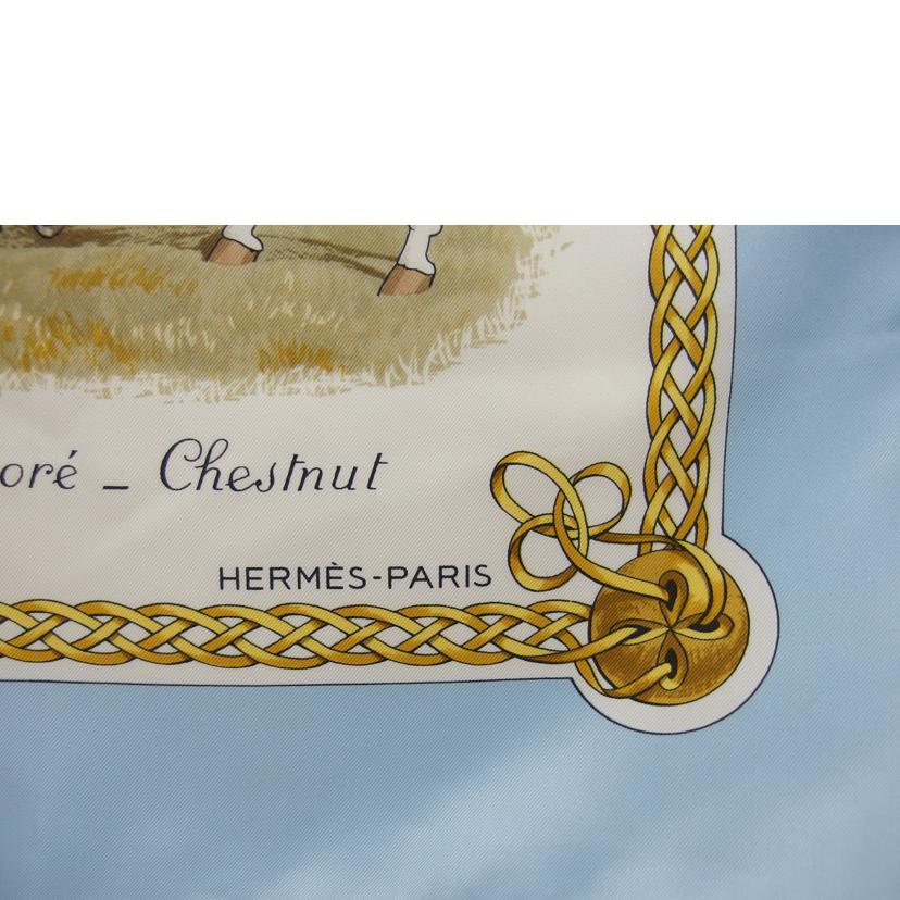 HERMES エルメス/◇カレ90／シルクスカーフ／馬の毛色//Bランク/04