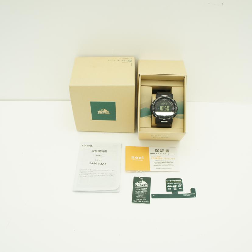CASIO ｶｼｵ/PROTREK／クライマーライン／電波ソーラー/PRW-35Y//Aランク/75