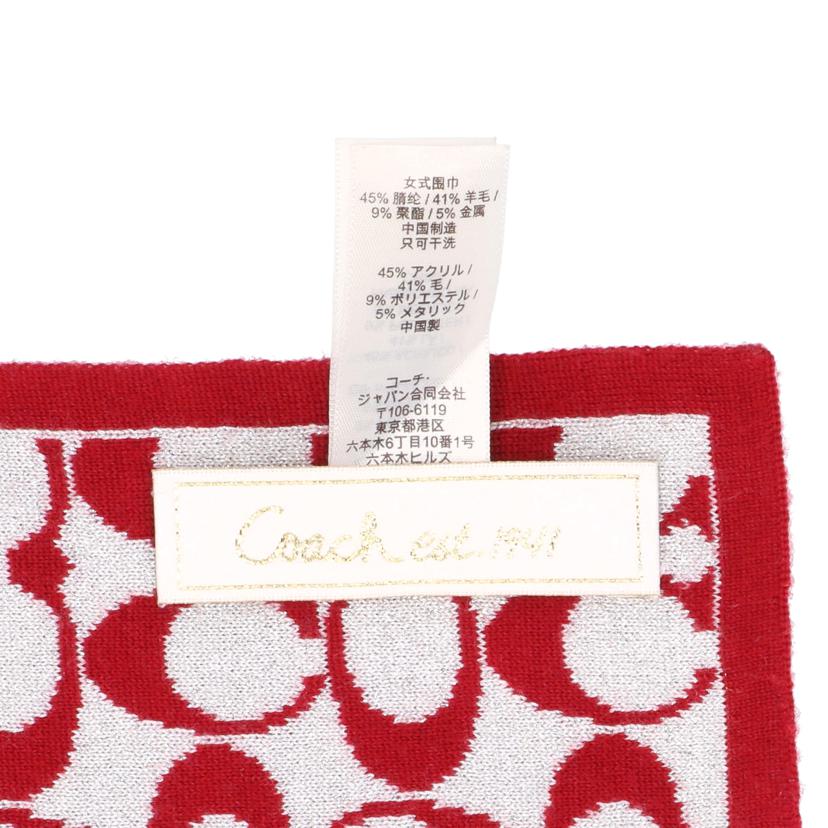 COACH コーチ/シグネチャーマフラー／RED//Aランク/94