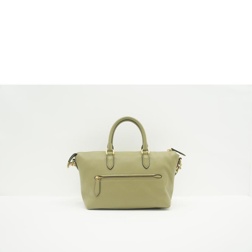 COACH ｺｰﾁ/サッチェルハンドフラワーアップリケ／グリーン/CE741//J23**/Aランク/75