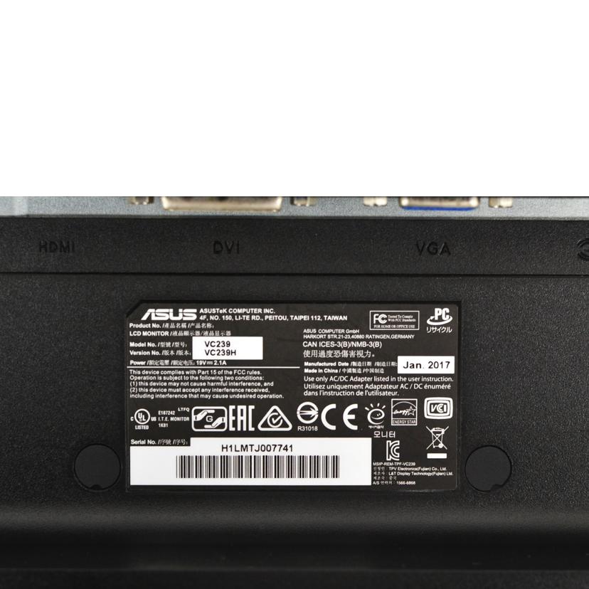 ASUS エイスース/液晶モニター/VC239H//ABランク/75