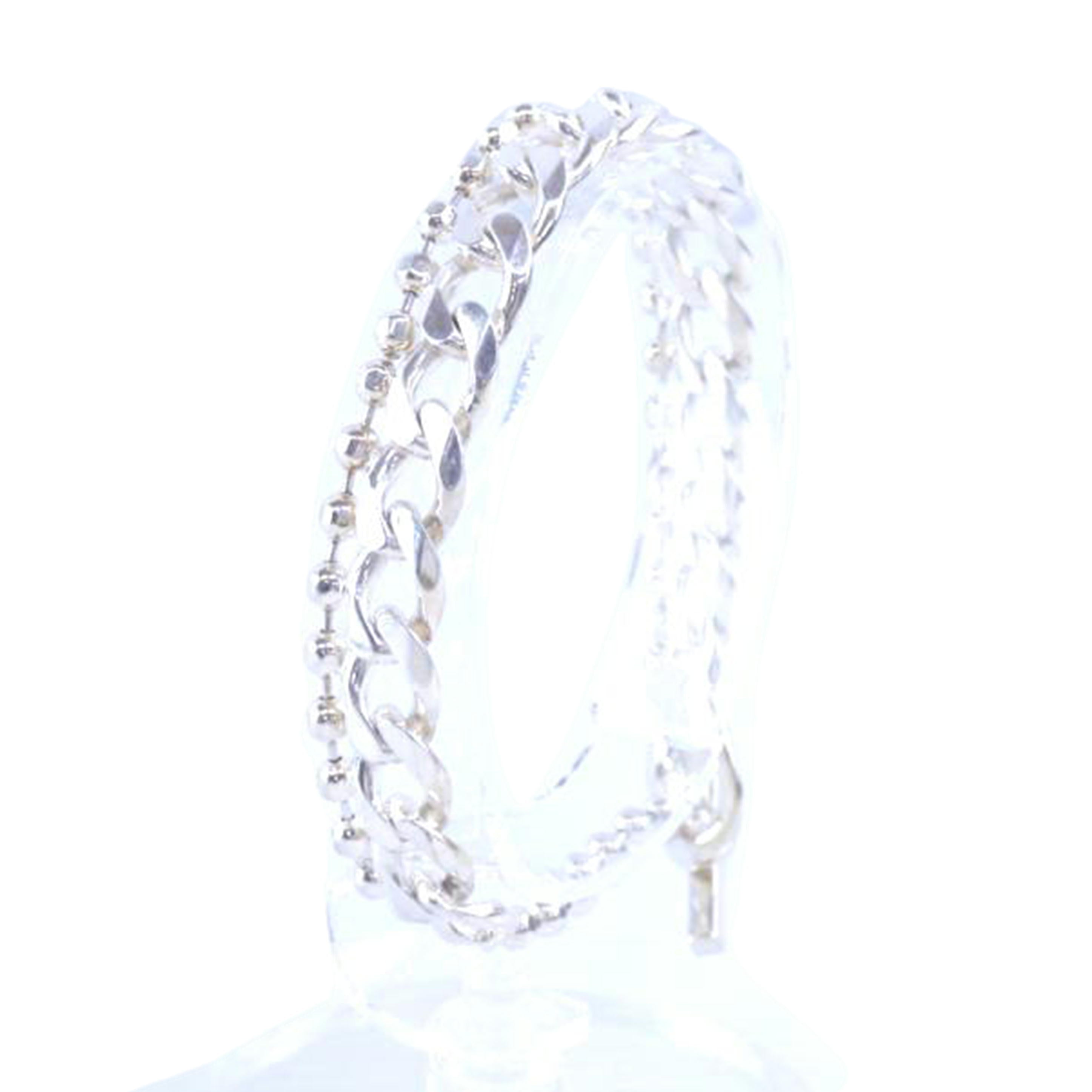 GUCCI グッチ/フラット　ボールチェ－ン　コンビネーション　ブレスレット　//Bランク/64