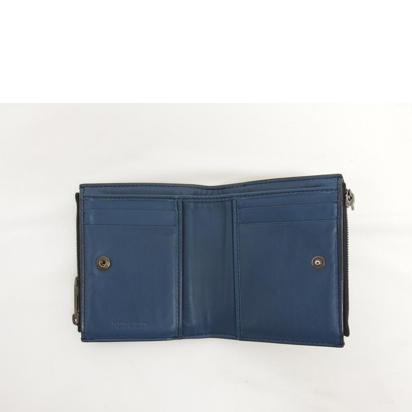 BOTTEGA　VENETA ボッテガヴェネタ/二つ折りコンパクト財布／ネイビー//P00*******/ABランク/04