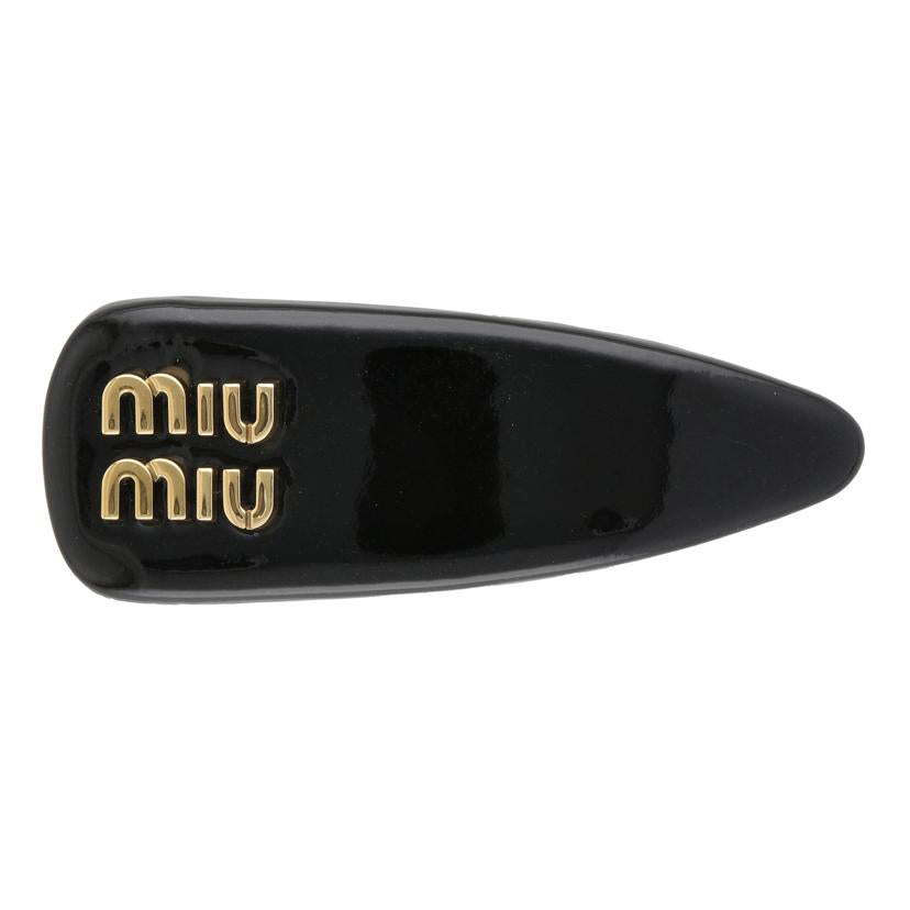 MIUMIU／31 ミュウミュウ/MIUMIU／ヘアバレッタ（大）／ブラック//Aランク/75