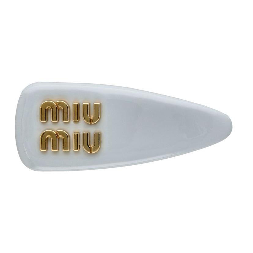MIUMIU／31 ミュウミュウ/MIUMIU／ヘアバレッタ（小）／グレー//Aランク/75