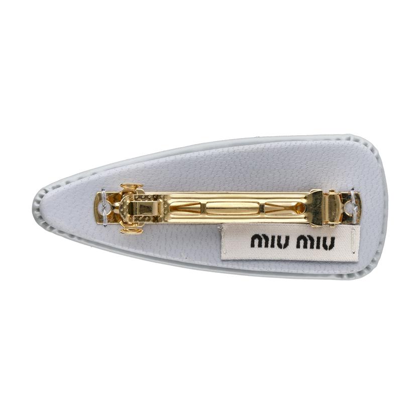 MIUMIU／31 ミュウミュウ/MIUMIU／ヘアバレッタ（小）／グレー//Aランク/75