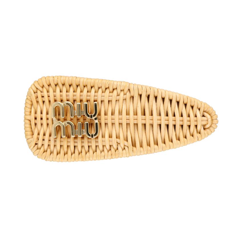 MIUMIU／31 ミュウミュウ/MIUMIU／ヘアバレッタ（小）／ストロー//Aランク/75