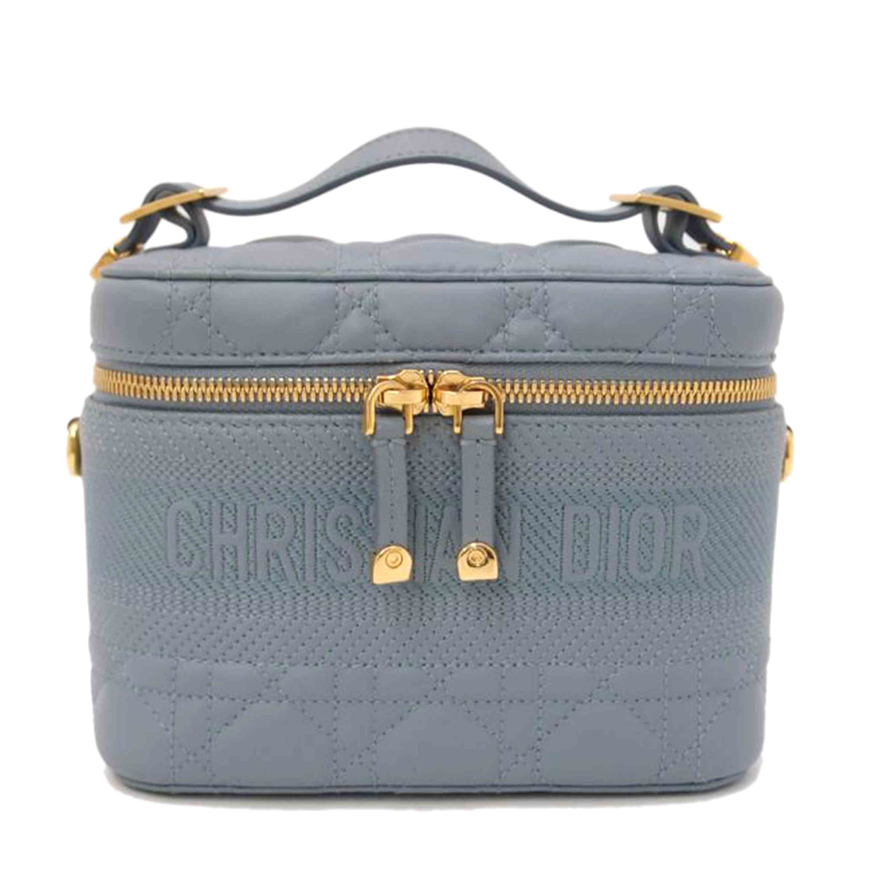ChristianDior クリスチャンディオール/カナージュスモールバニティショルダー／ブルー系//BO1***/Aランク/69