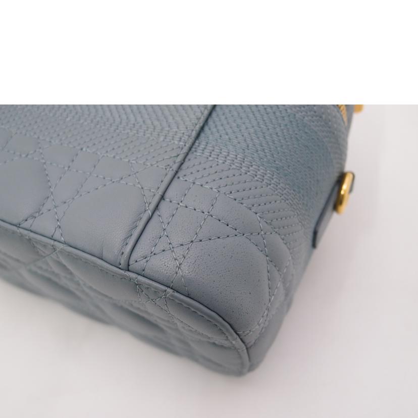 ChristianDior クリスチャンディオール/カナージュスモールバニティショルダー／ブルー系//BO1***/Aランク/69