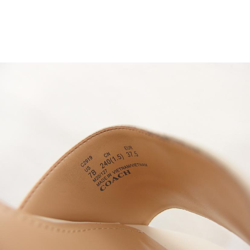 COACH コーチ/マギー　レザーミュール／チョーク　（24cm）/C2919//ABランク/04