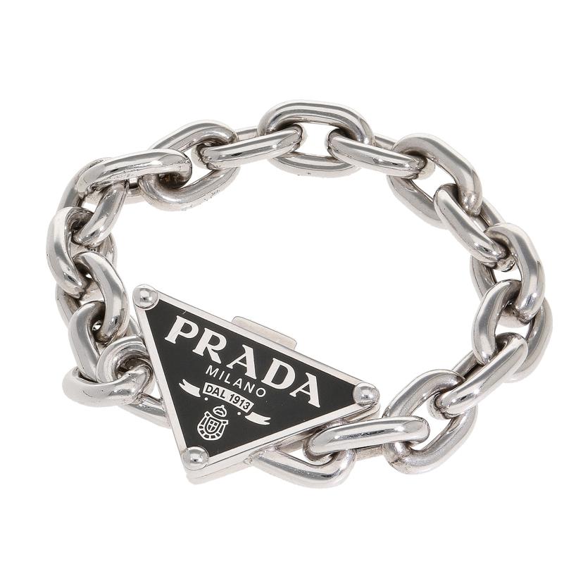 PRADA／31 プラダ/PRADA／925　トライアングルシンボルブレス/1JB303//E00401082327F16B/Aランク/75