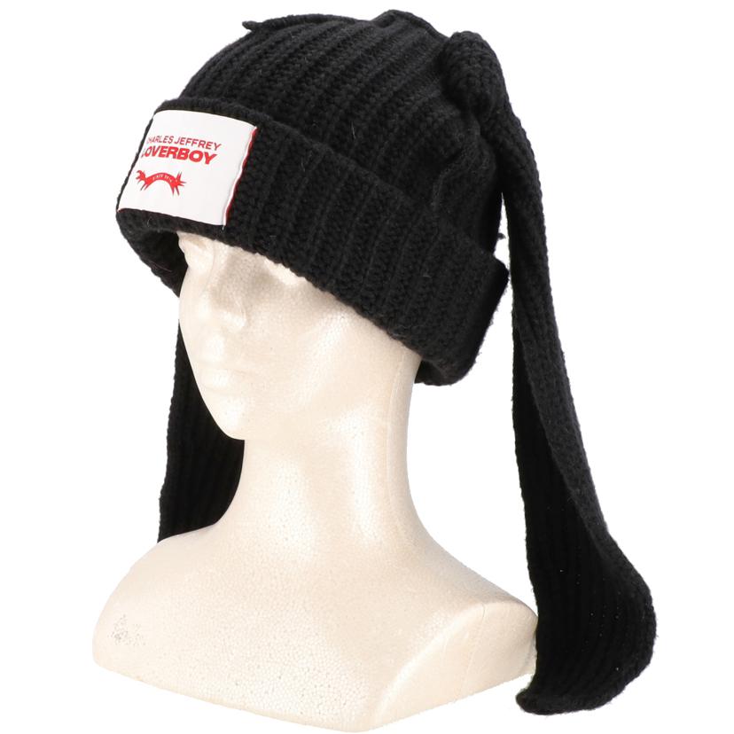 CHARLES　JEFFREY　LOVERBOY チャールズジェフリーラヴァーボーイ/ニットキャップ　rabbit　ウールブラック//Aランク/75