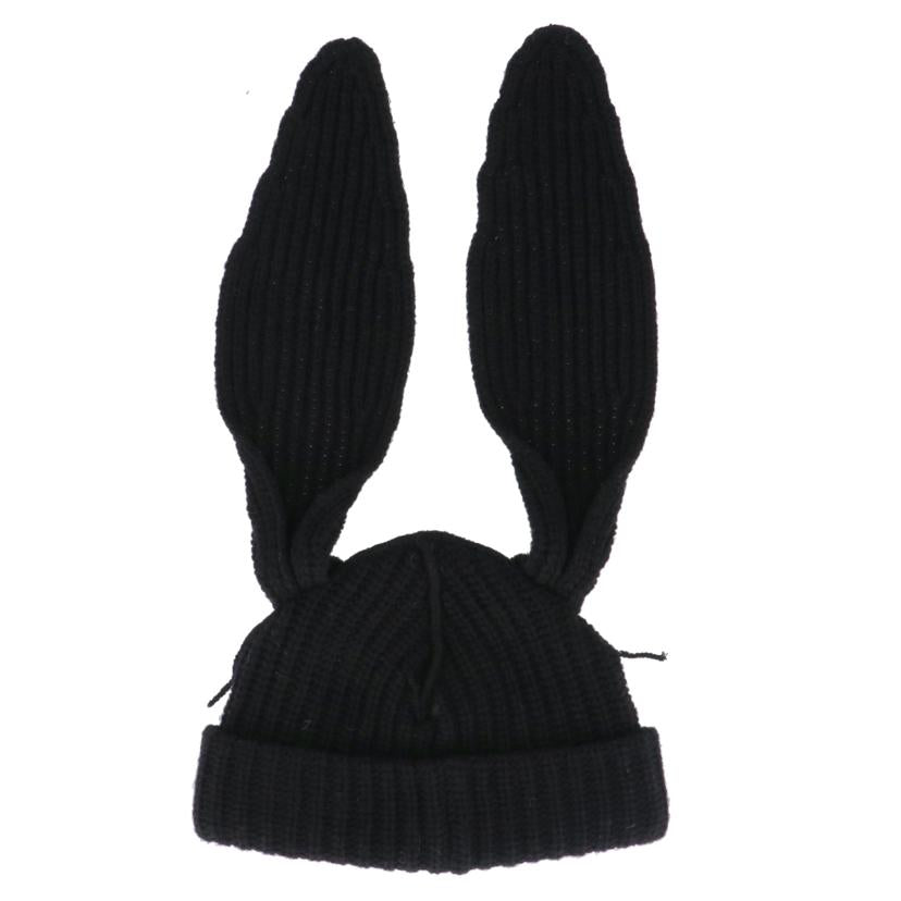 CHARLES　JEFFREY　LOVERBOY チャールズジェフリーラヴァーボーイ/ニットキャップ　rabbit　ウールブラック//Aランク/75