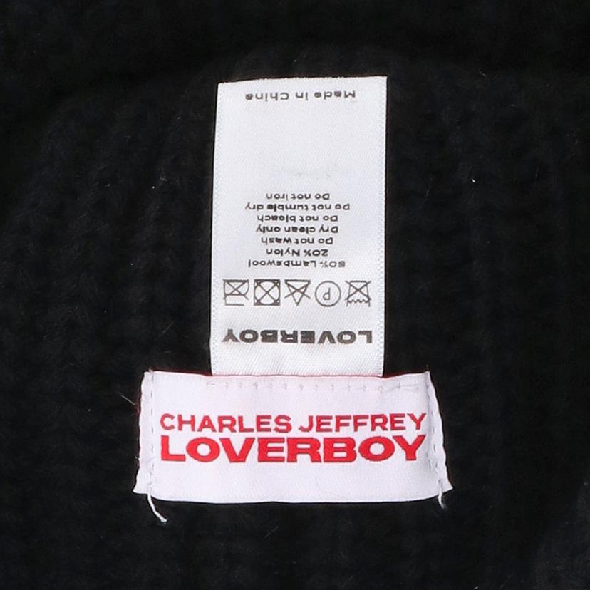 CHARLES　JEFFREY　LOVERBOY チャールズジェフリーラヴァーボーイ/ニットキャップ　rabbit　ウールブラック//Aランク/75