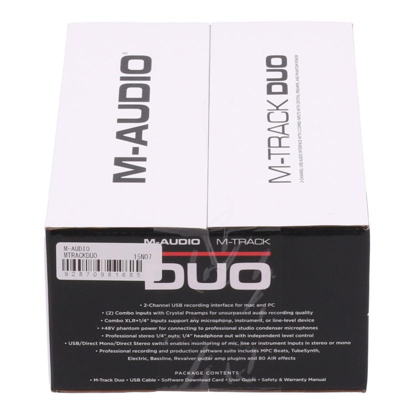 M－AUDIO エムオーディオ　/オーディオインターフェース未使用/M-TRACK DUO//A42504249961019/Sランク/62