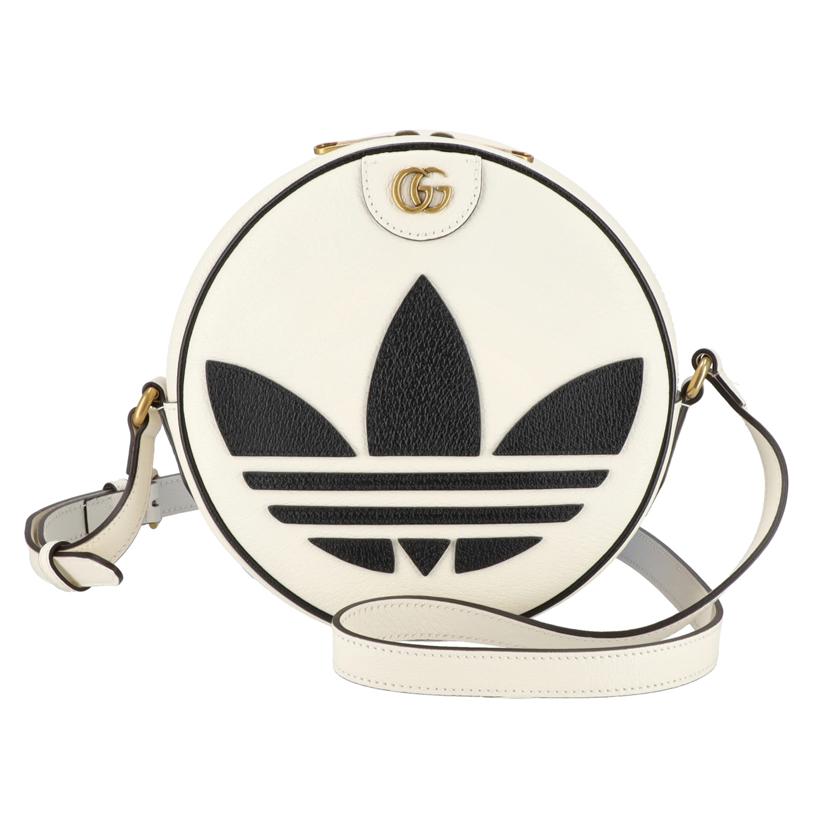 GUCCI×adidas グッチ×アディダス/グッチ×アディダスGGマーモントレザーショルダー／ホワイト/702626//520***/Aランク/75