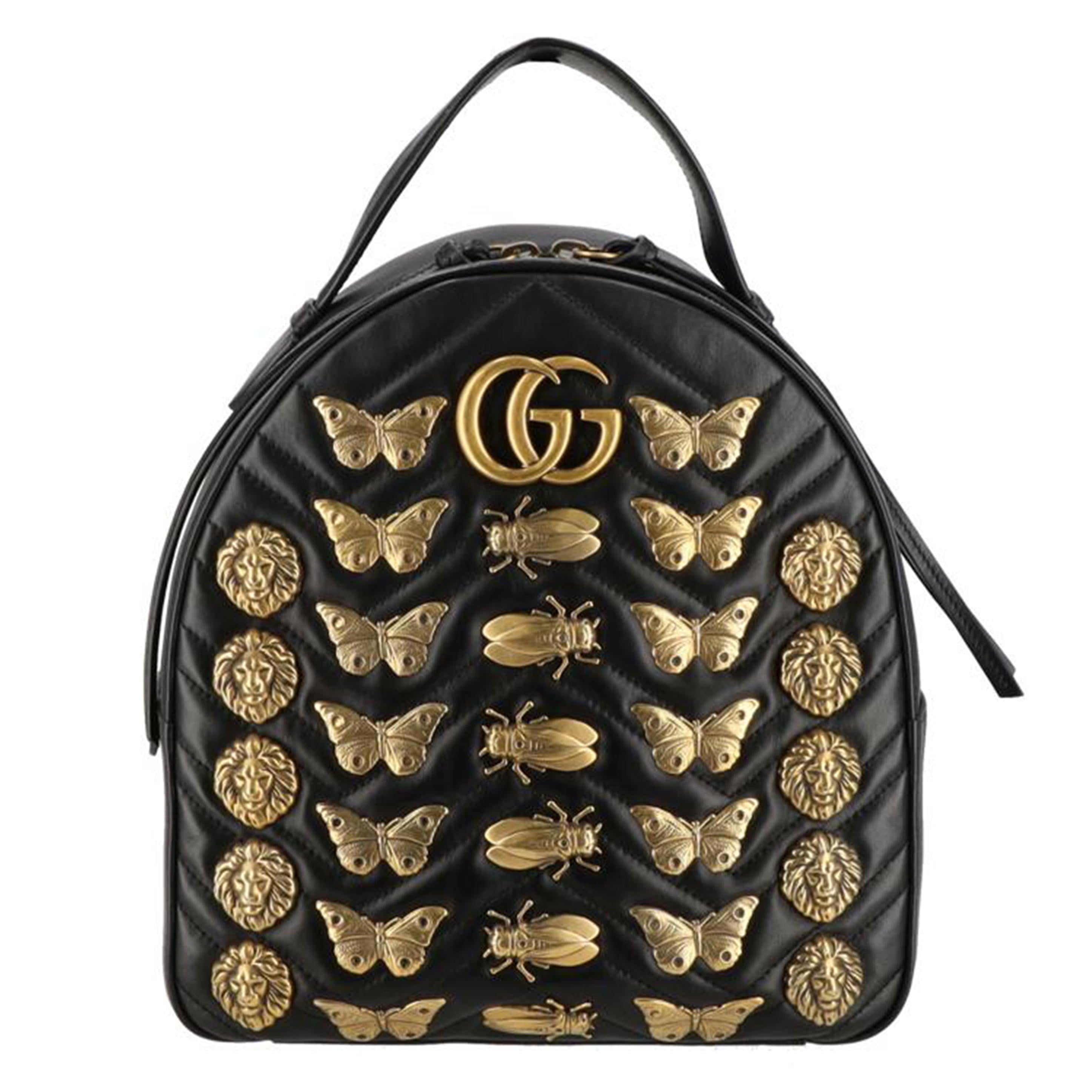 GUCCI グッチ/GGマーモントバタフライレザーバックパック/476671//493***/Aランク/75