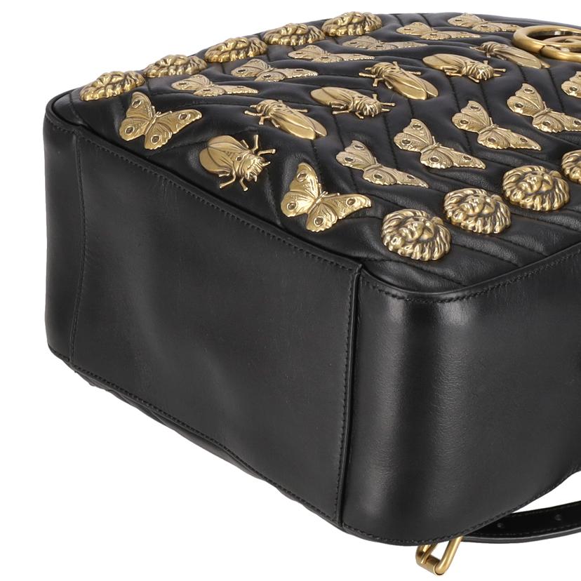 GUCCI グッチ/GGマーモントバタフライレザーバックパック/476671//493***/Aランク/75