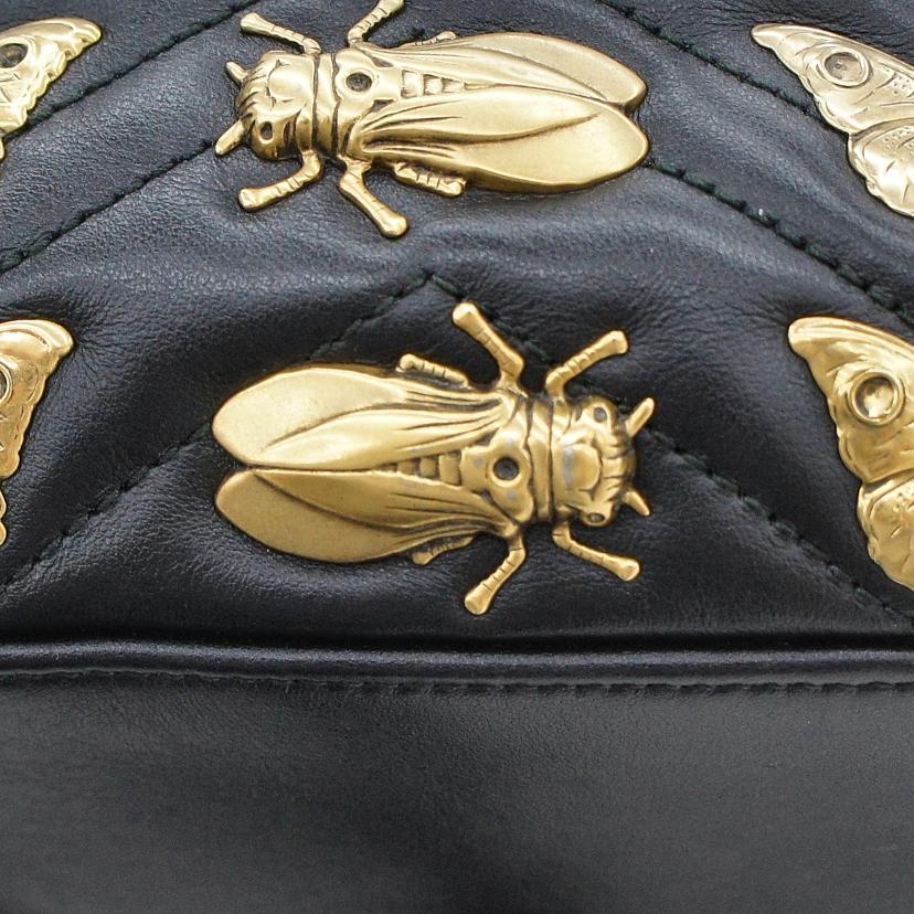 GUCCI グッチ/GGマーモントバタフライレザーバックパック/476671//493***/Aランク/75