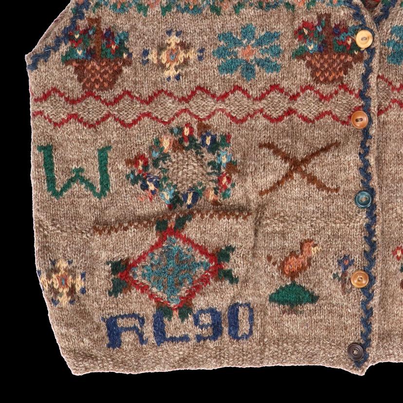 POLO　Country　Ralph　lauren/90＇s／ネイティブハンドニットベスト/ﾗﾙﾌ//ABランク/75