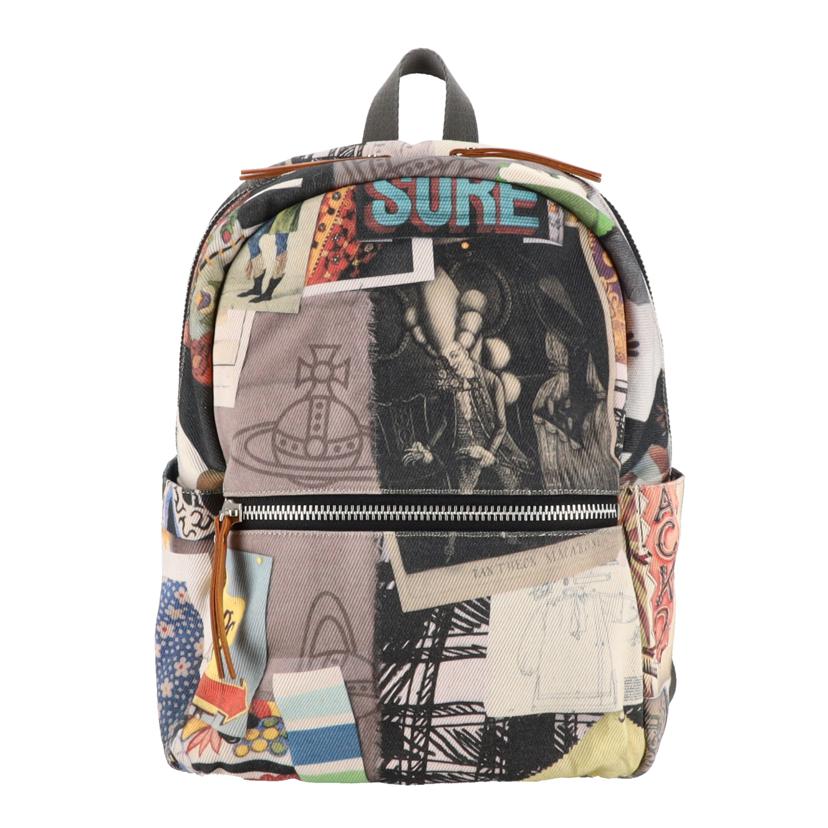 Vivienne　Westwood ヴィヴィアンウエストウッド/ムードボードプリントリュックサック/139958 VWH252E//Aランク/09