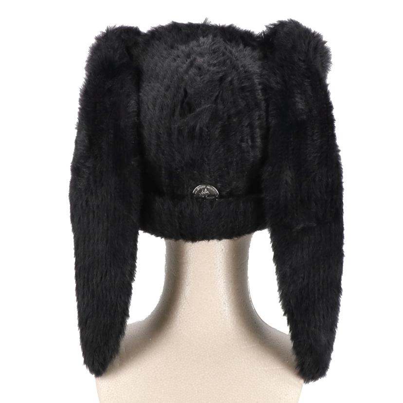 CHARLES　JEFFREY　LOVEROY チャールズジェフリーラヴァーボーイ/ニットキャップ　rabbit　ブラック//Aランク/75