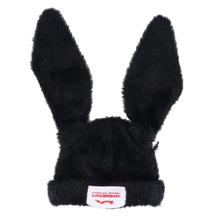 CHARLES　JEFFREY　LOVEROY チャールズジェフリーラヴァーボーイ/ニットキャップ　rabbit　ブラック//Aランク/75