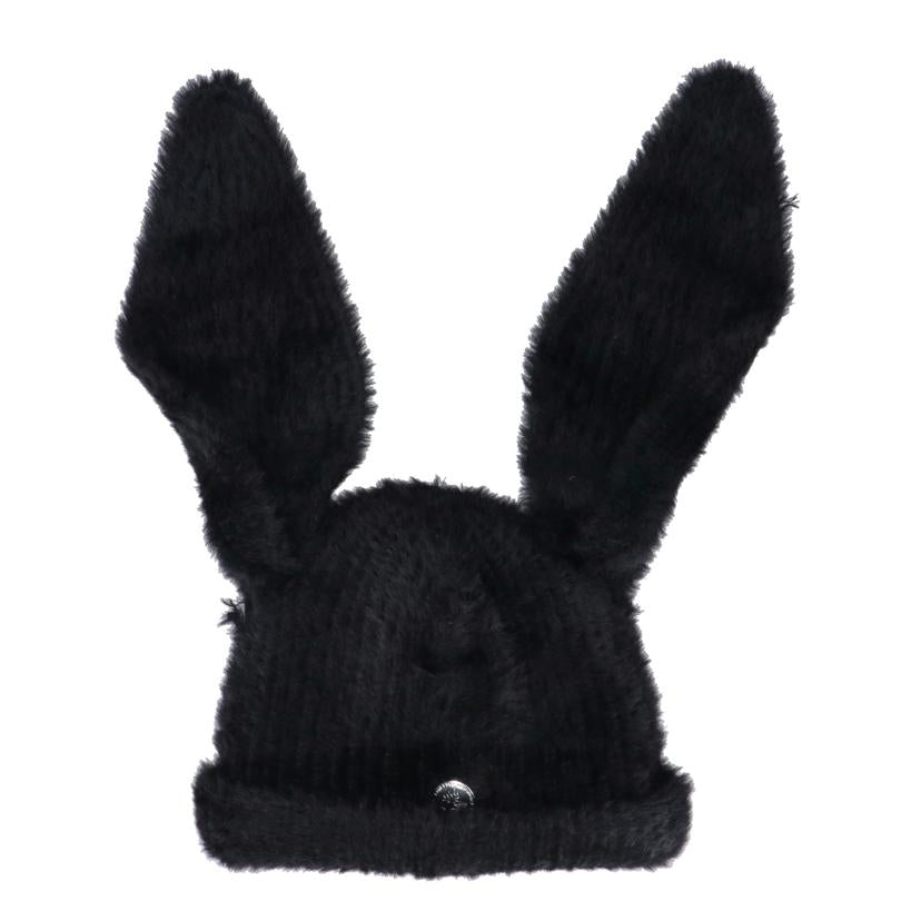 CHARLES　JEFFREY　LOVEROY チャールズジェフリーラヴァーボーイ/ニットキャップ　rabbit　ブラック//Aランク/75