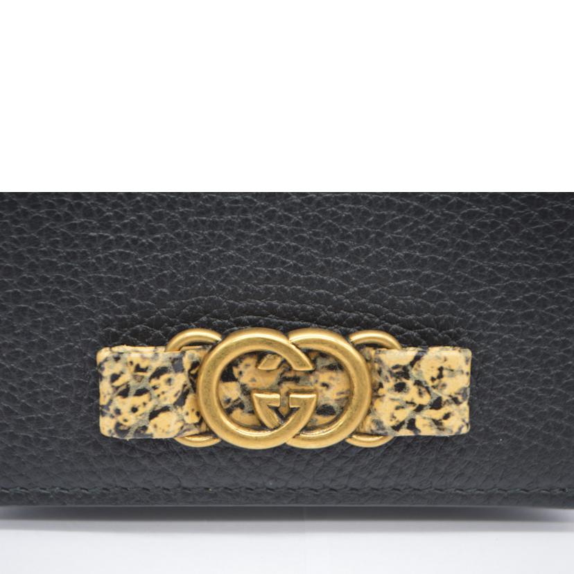 GUCCI グッチ/インターロックングGパイソンレザーウォレット/746059//214*/SAランク/89