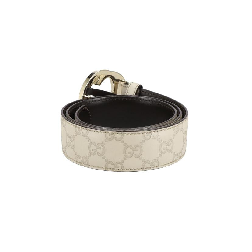 GUCCI グッチ/シマレザーGGバックルベルト/～90cm/114876.493949//90.**/ABランク/75