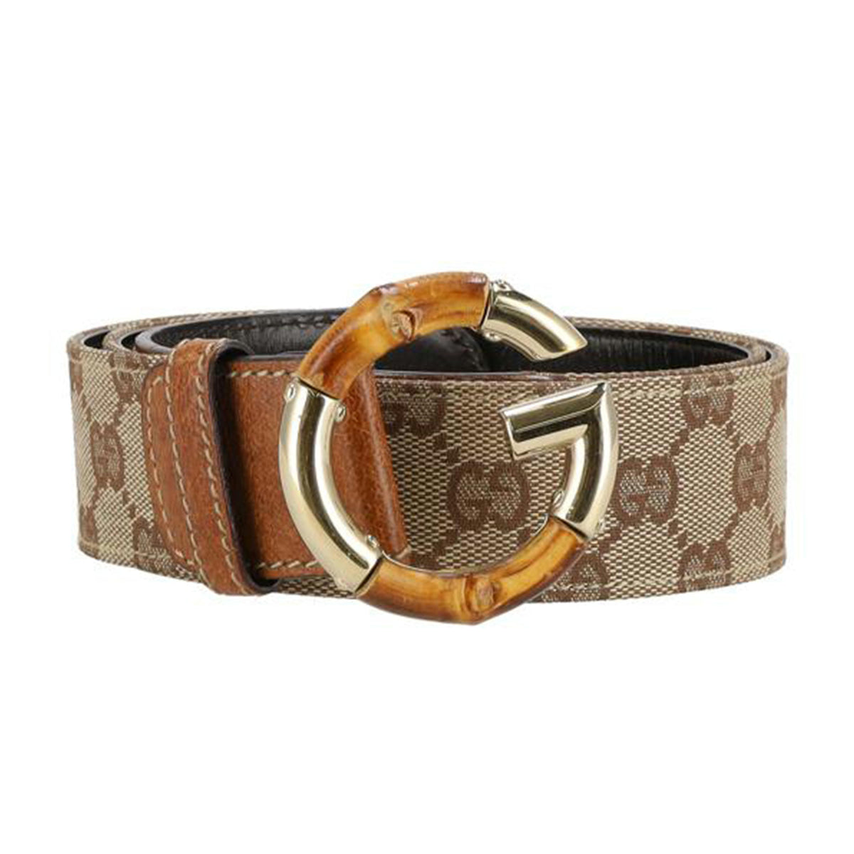 GUCCI グッチ/GGキャンバスレザーバンブーベルト/～85cm/138456.1476//85.**/ABランク/75