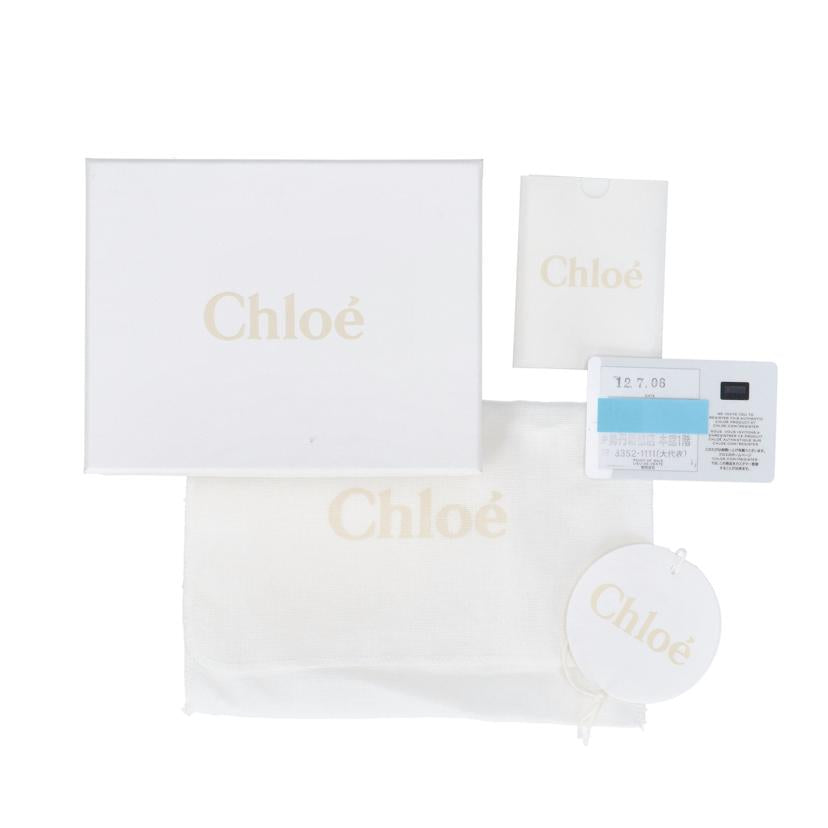 Chloe ｸﾛｴ/リボンモチーフ／レザー／2つ折り財布/3P0503-015//Bランク/78