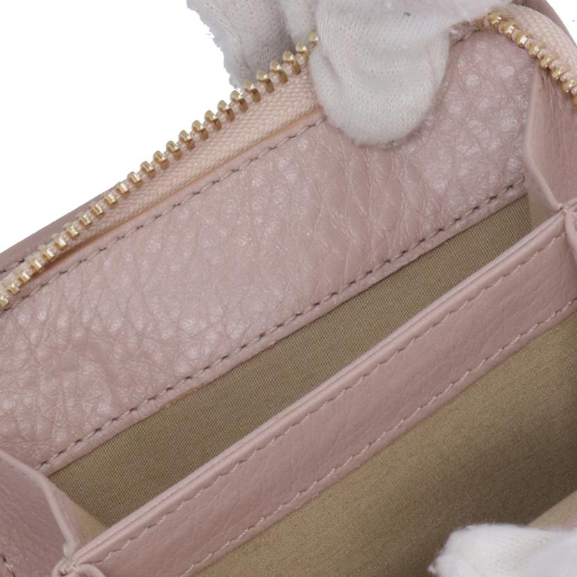 Chloe ｸﾛｴ/リボンモチーフ／レザー／2つ折り財布/3P0503-015//Bランク/78