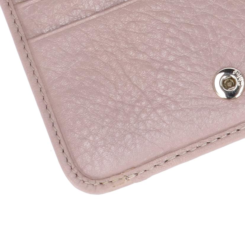 Chloe ｸﾛｴ/リボンモチーフ／レザー／2つ折り財布/3P0503-015//Bランク/78
