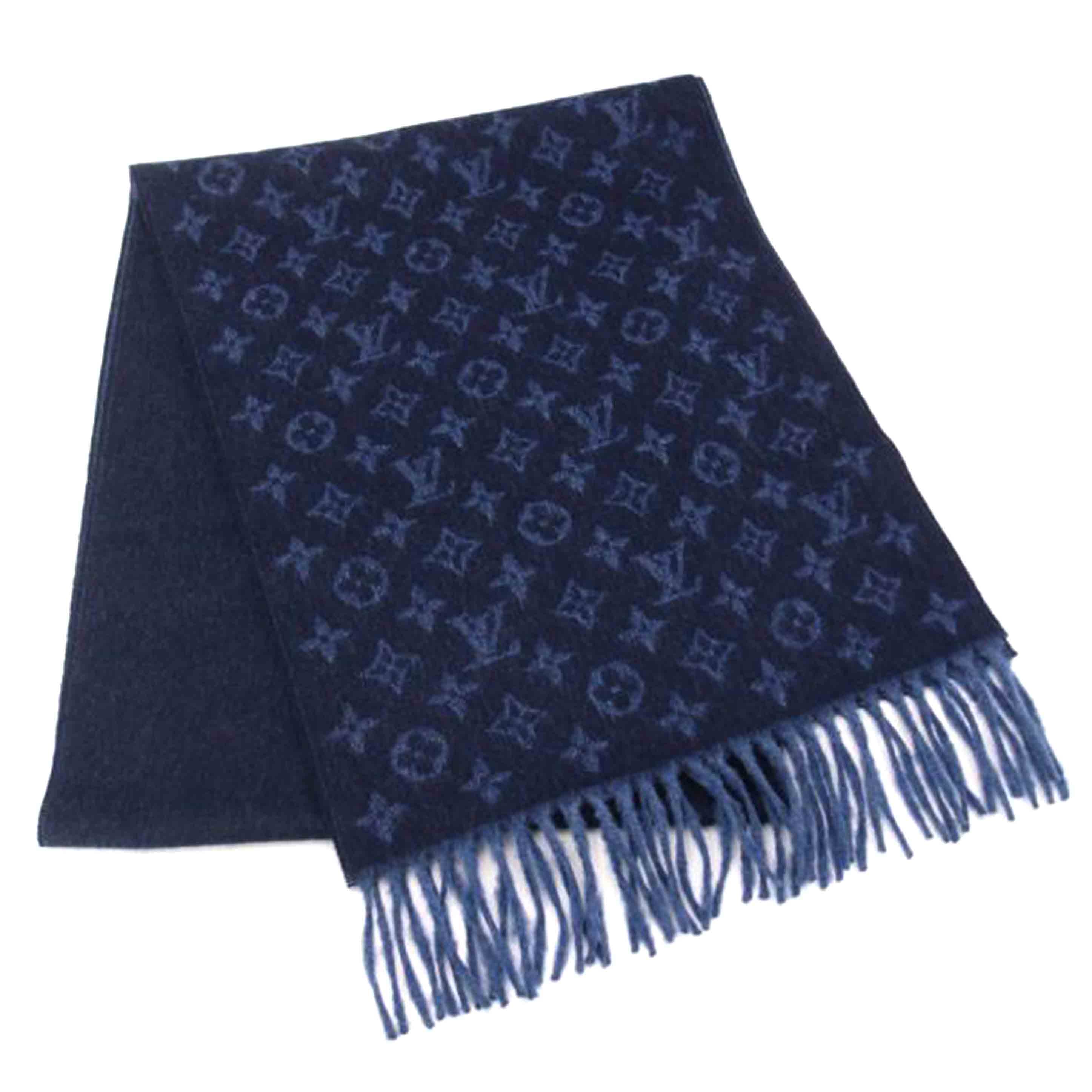 LOUIS　VUITTON ルイ・ヴィトン/◇モノグラムグラデーションマフラー／ブルーマリーヌ/M70257//GT0***/Aランク/69
