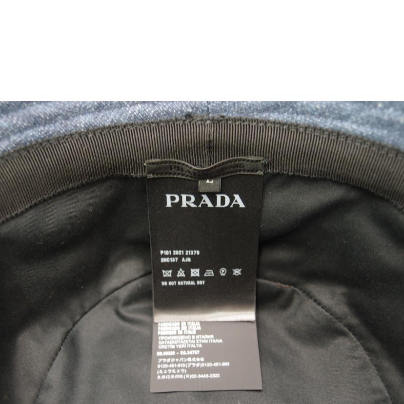 PRADA プラダ/◇バケットハット／デニムブルー／L/2HC137//276/Aランク/69