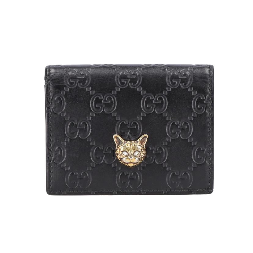 GUCCI グッチ/グッチシマレザー／リネアキャット／フラップウォレット/548057//114*/ABランク/91