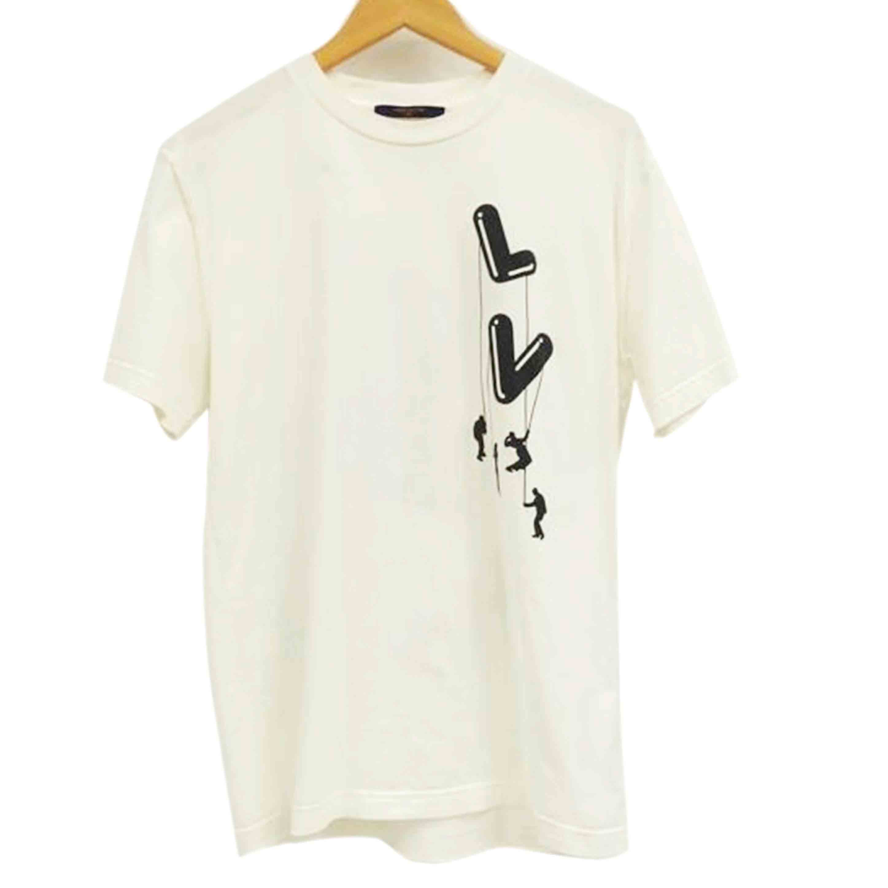 LOUIS　VUITTON ﾙｲｳﾞｨﾄﾝ/LVフロウティングプリントT／ホワイト/RM211 NPG HKY86W//ABランク/82