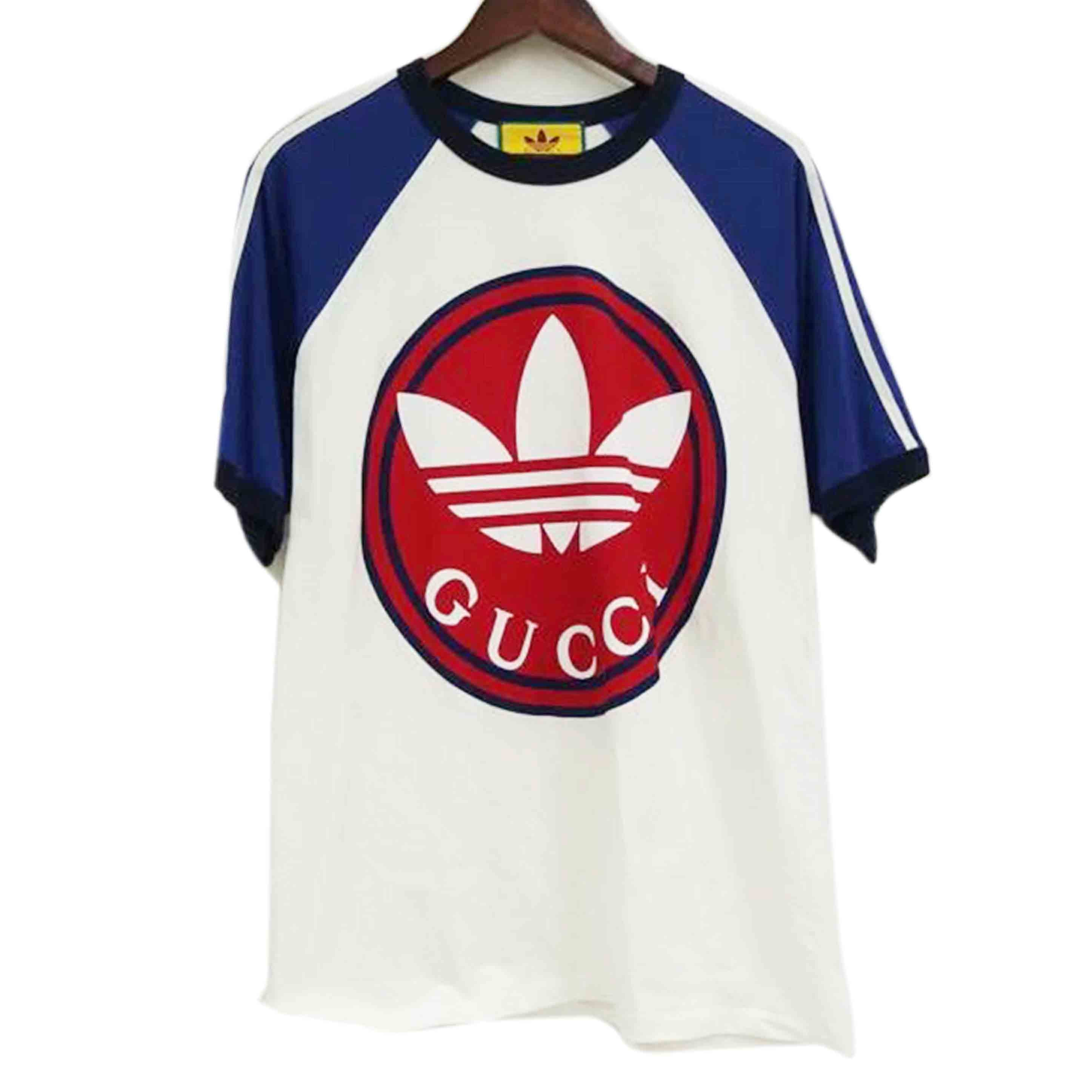 GUCCI×adidas ｸﾞｯﾁ×ｱﾃﾞｨﾀﾞｽ/GUCCI×adidasロゴTシャツ/722938 XJE1F//ABランク/82