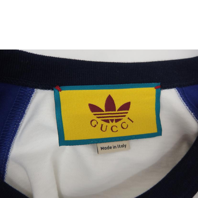 GUCCI×adidas ｸﾞｯﾁ×ｱﾃﾞｨﾀﾞｽ/GUCCI×adidasロゴTシャツ/722938 XJE1F//ABランク/82