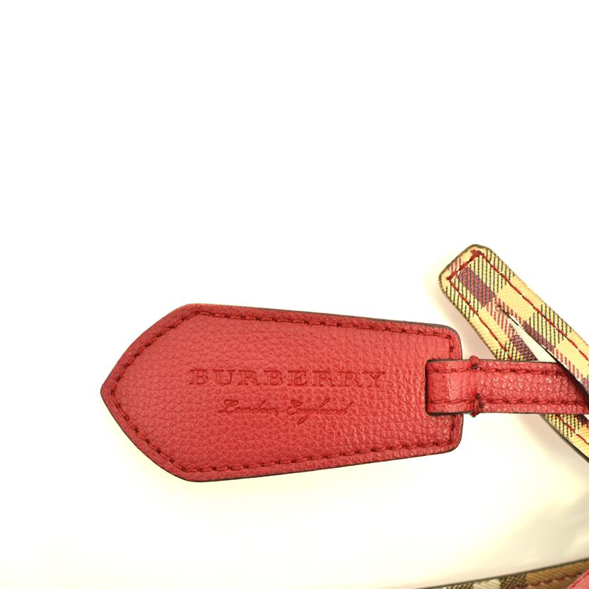 BURBERRY バーバリー/バーバリーレザーワンショルダー／レッド//Aランク/75