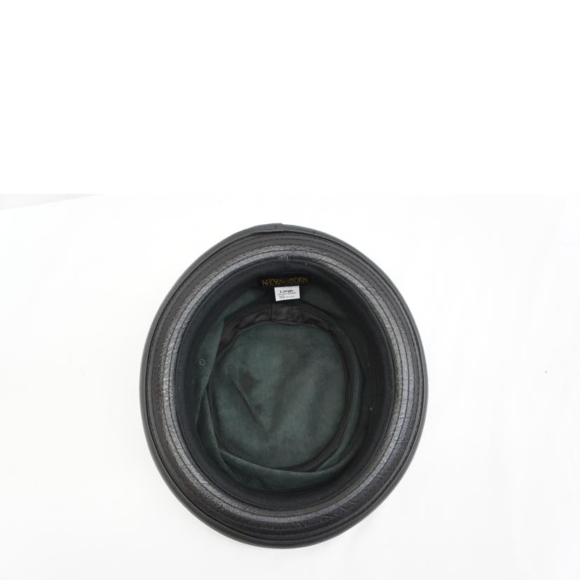 NEW YORK HAT ニューヨークハット/ラムスキンスティンジーポークパイハット//サイズ L(約58cm)/Bランク/05